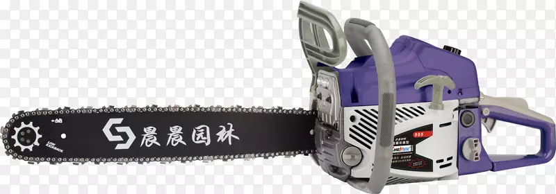 链锯工具二冲程发动机串修整机紫色链锯