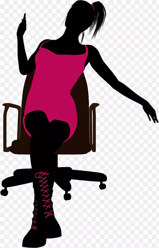 剪影，摄影，免费插画-坐在椅子上的女人