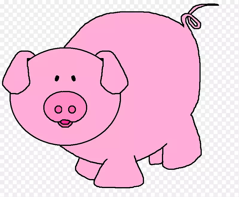 家猪烤三只小猪剪贴画-卡通猪图片