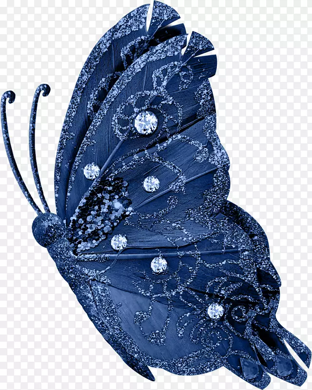 蝴蝶蓝-美丽的蓝色蝴蝶装饰