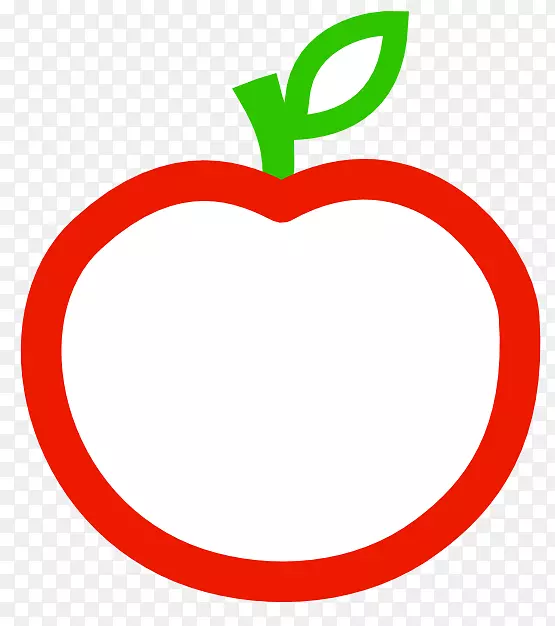 绿色水果苹果彩色剪贴画-白苹果剪贴画