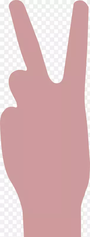 拇指粉红色图案-和平标志模板