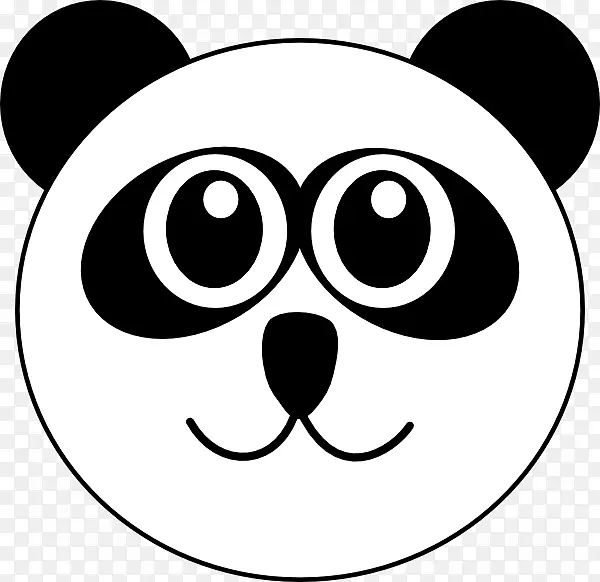 大熊猫熊面部剪贴画