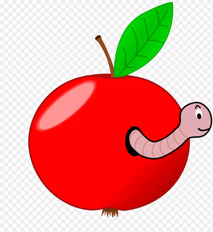 苹果蠕虫剪贴画-苹果蠕虫剪贴画