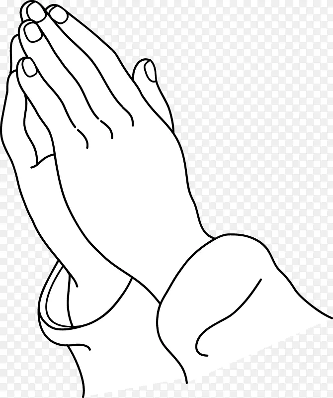 祈祷手祈祷剪辑艺术-手线艺术