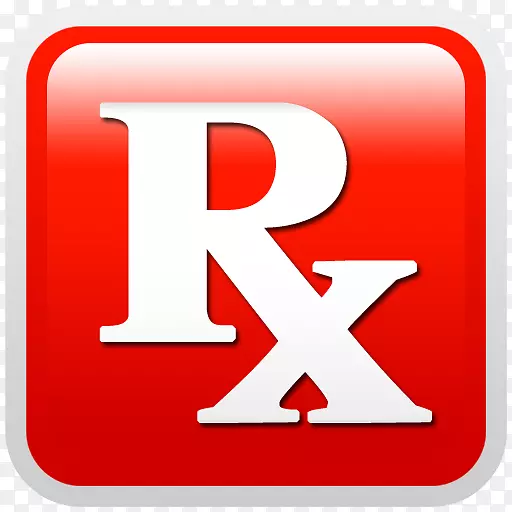 医药处方药房药品红色剪贴画-RX剪贴画