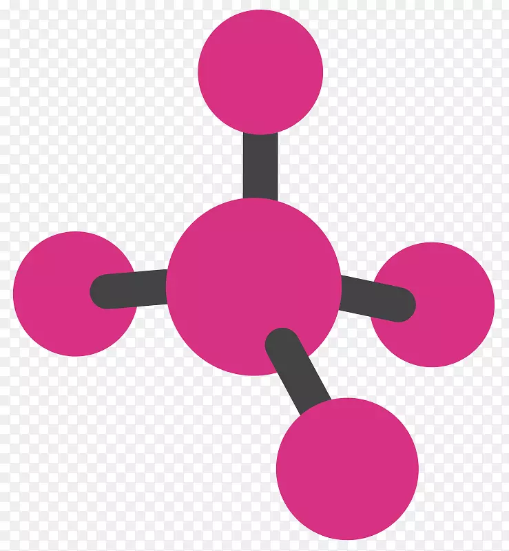 分子中的原子化学剪辑艺术化学气体碎片