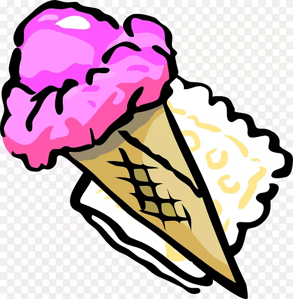 冰淇淋锥圣代剪贴画-冰淇淋剪贴画