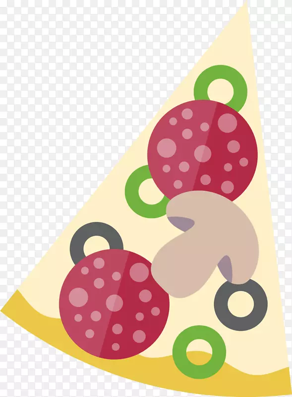比萨饼阿马里洛插图-黄色蘑菇比萨饼