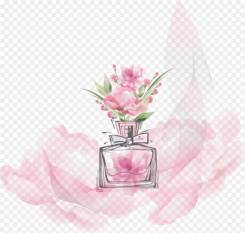 香奈儿香水时尚-花卉香水瓶