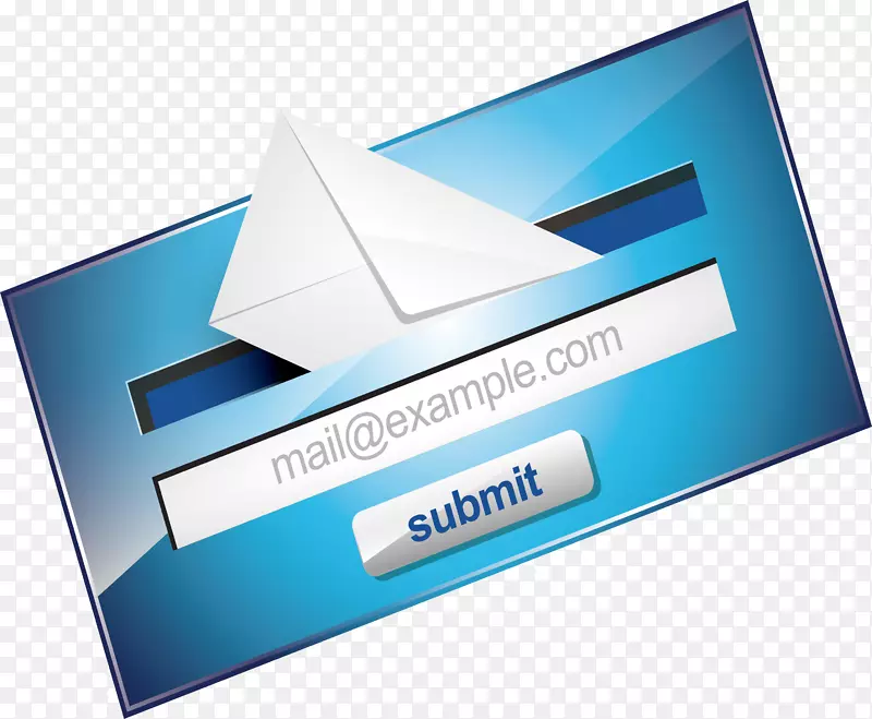 电子邮件计算机文件-蓝色电子邮件