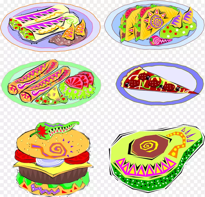 食物下载夹艺术汉堡沙拉