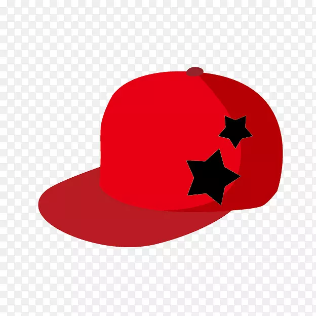 棒球帽-卡通红棒球帽