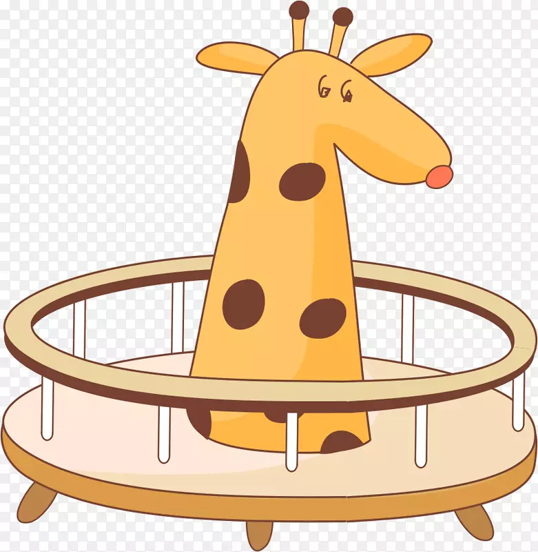 长颈鹿剪贴画长颈鹿蹦床