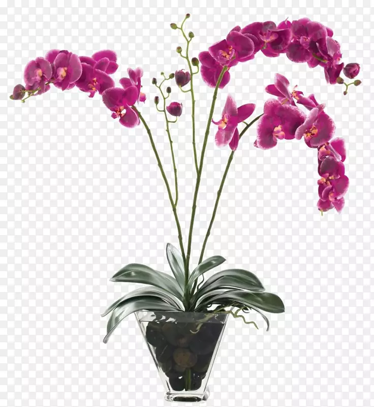 花瓶中的鲜花-装饰着紫色花瓶的软家具