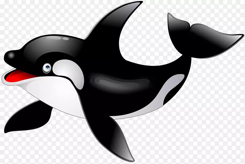 虎鲸海豚剪贴画-可爱海豚