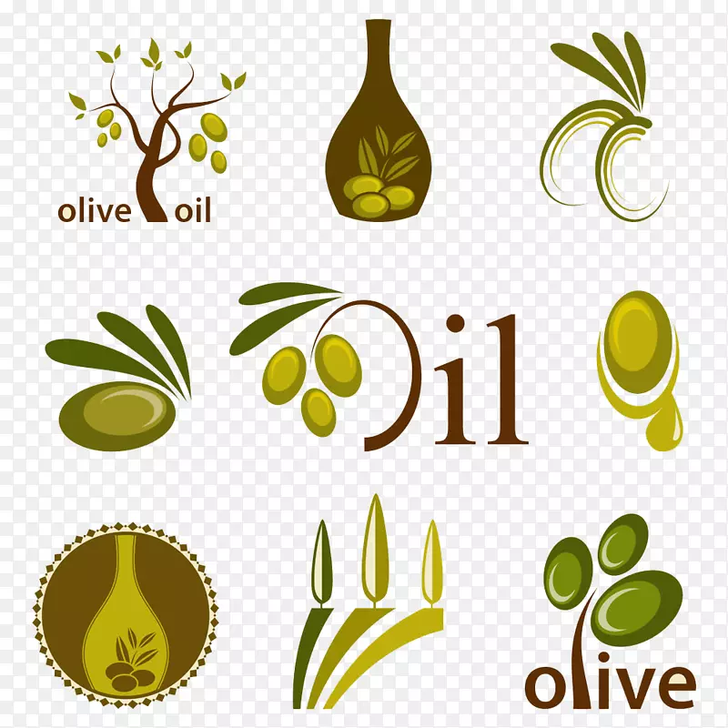 橄榄油标志-卡通橄榄油收藏