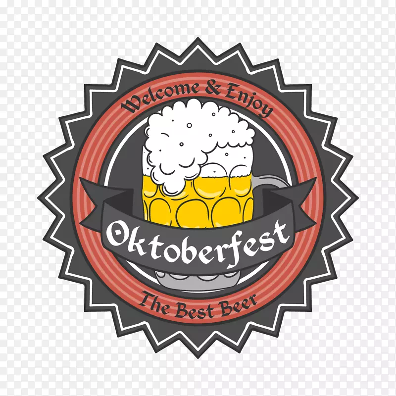 啤酒节-慕尼黑啤酒节标志-年份背景啤酒节啤酒徽章