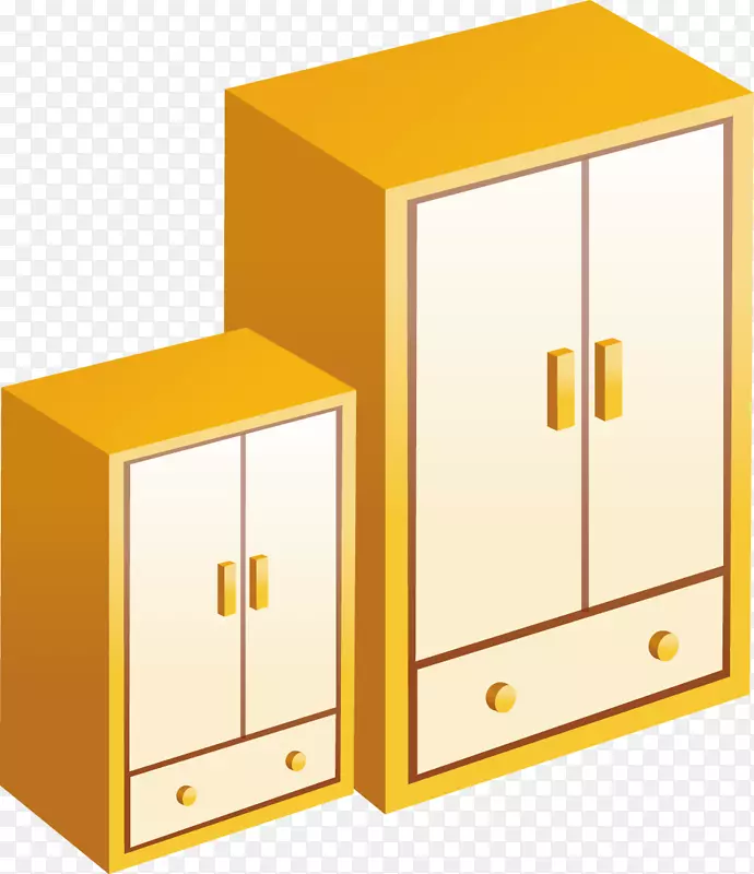 衣柜图-创意设计图壁橱两黄色
