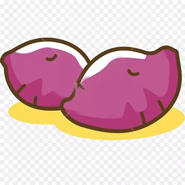 红薯卡通山药插图-紫色甘薯棒图