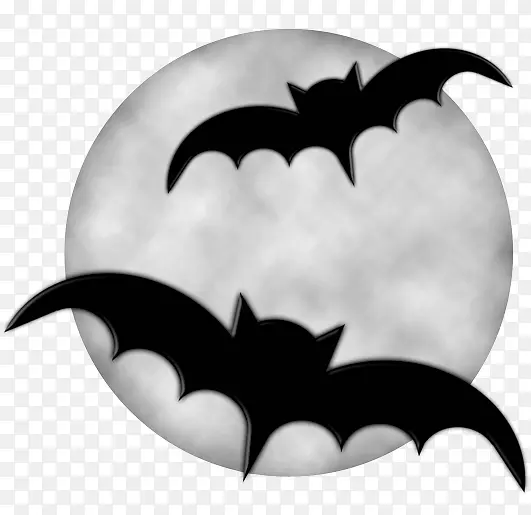万圣节蝙蝠剪辑艺术-吸血鬼蝙蝠之夜