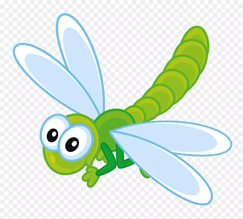 昆虫蜜蜂蜻蜓剪贴画-可爱的小蜻蜓