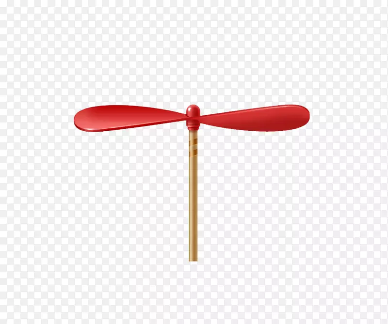 红色螺旋桨图案-红竹蜻蜓