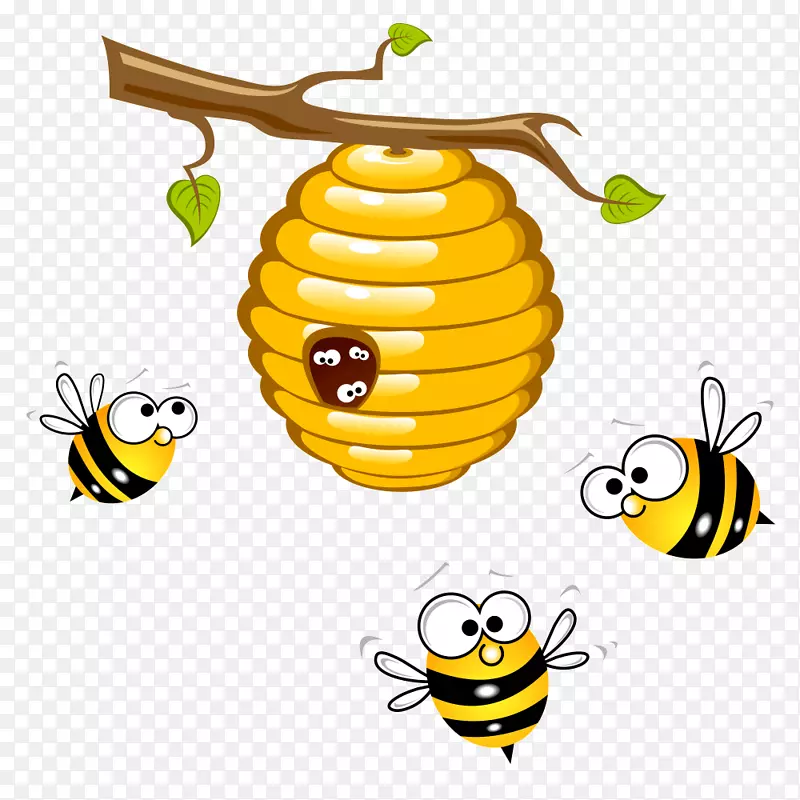 蜜蜂蜂巢大黄蜂剪贴画-蜜蜂