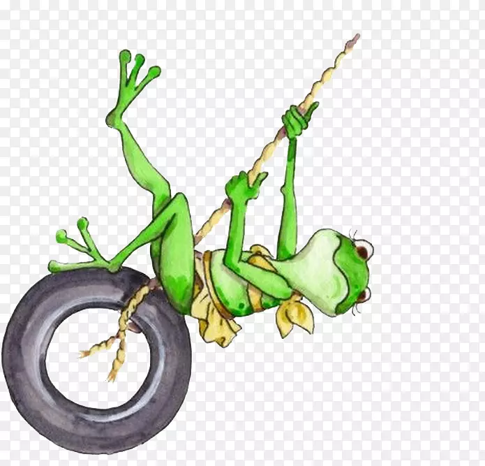 青蛙绘画剪辑艺术-有趣的青蛙