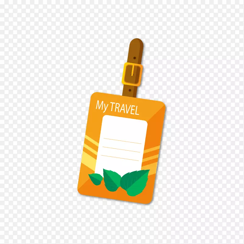 旅行袋标签行李下载-橙色行李标签