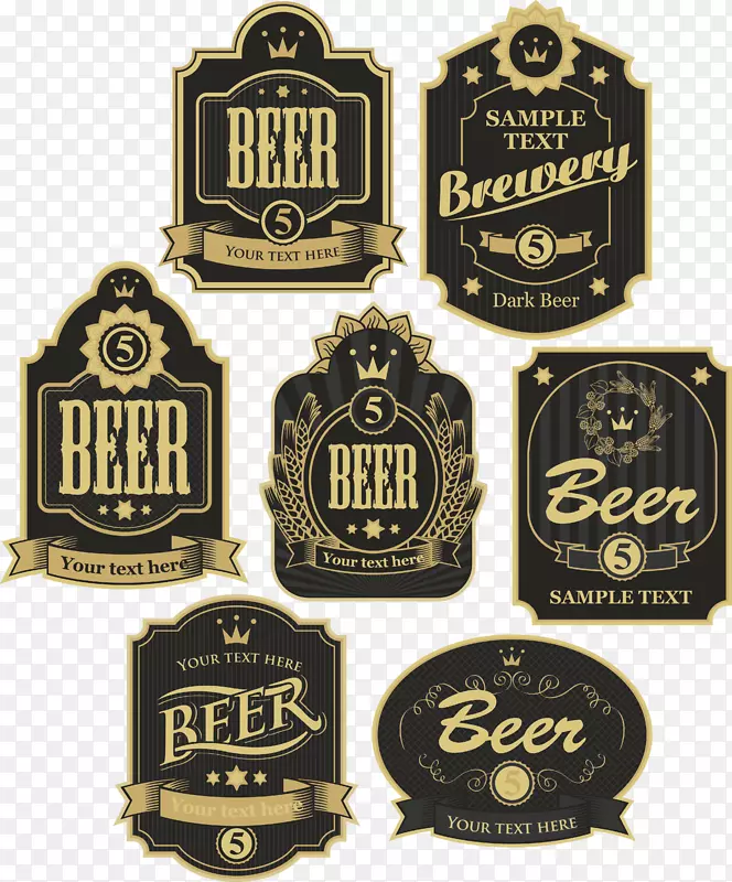 啤酒标签-啤酒图标