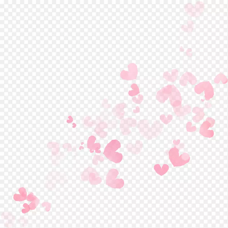 墙纸-漂浮的粉红色心