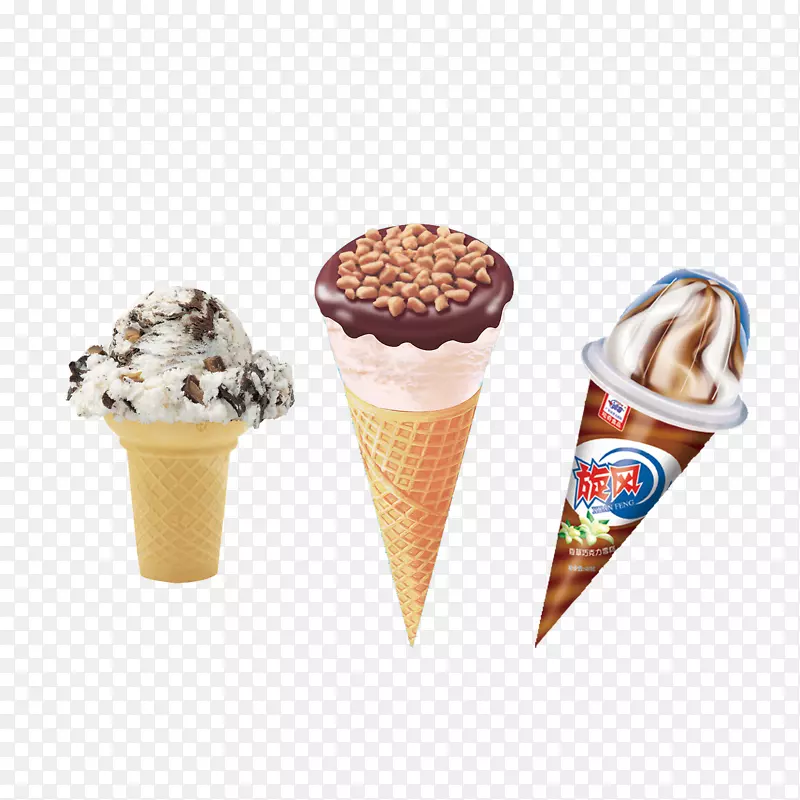 冰淇淋锥奶昔巧克力冰淇淋圆锥形
