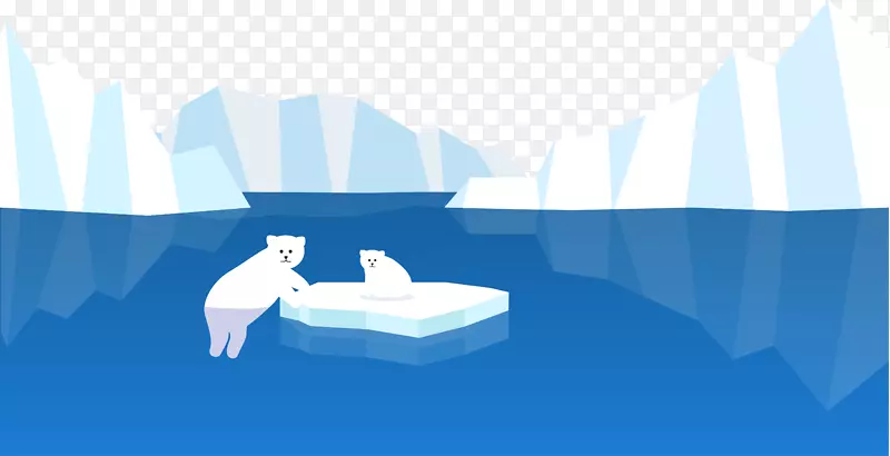 地球北极熊极地冰川北极熊冰川