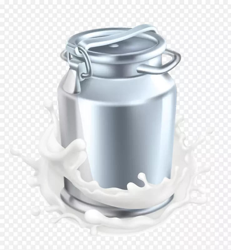 牛奶绘图.卡通农场牛奶桶载体png