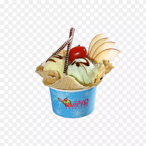 冰淇淋筒圣代冰淇淋甜点-圆锥形