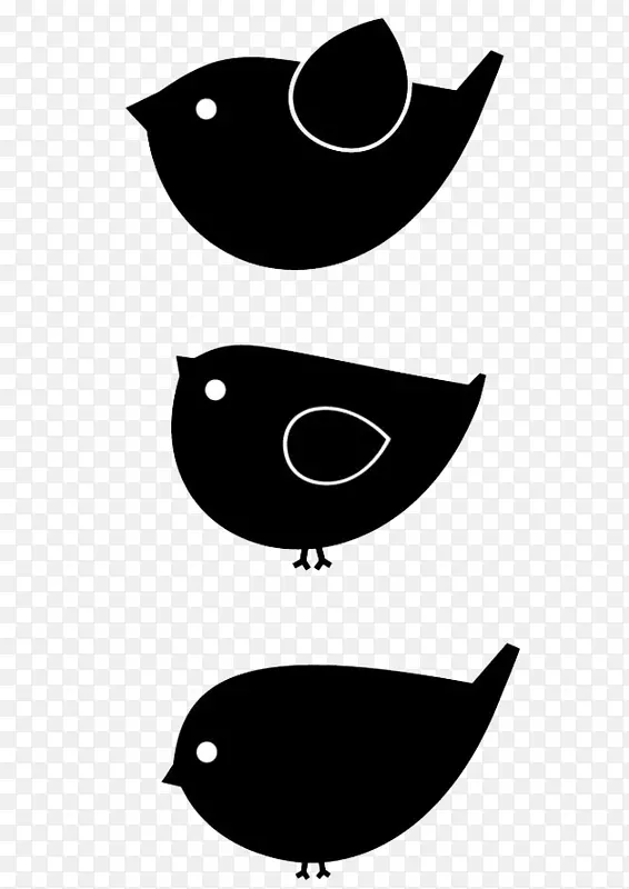 鸟麻雀贴纸-黑色麻雀