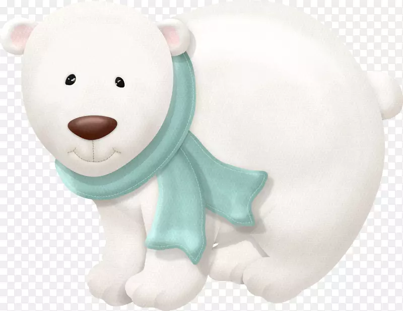 北极熊剪贴画-白色美丽的白色北极熊