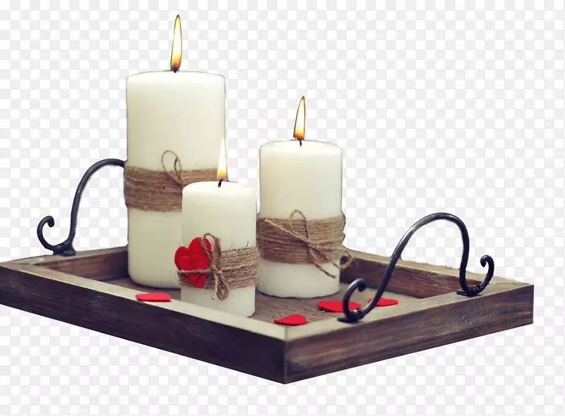 蜡烛印刷蜂蜡工艺.绳索缠绕燃烧蜡烛