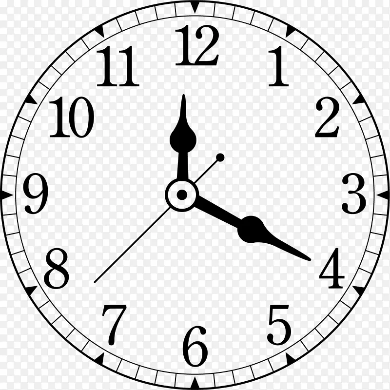 钟表表面闹钟时间家具手绘黑色钟