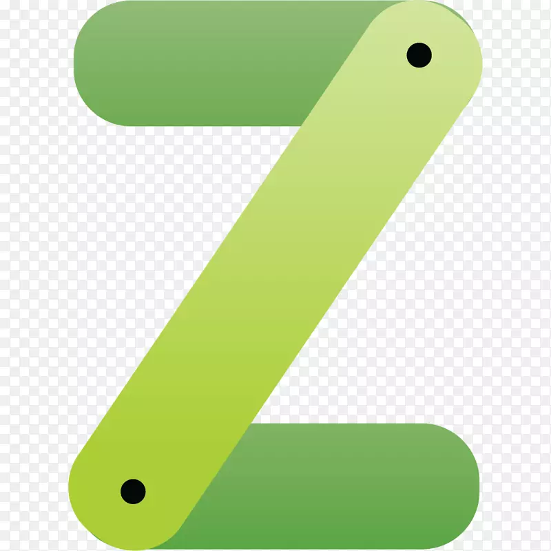 字母字体-绿色字母z