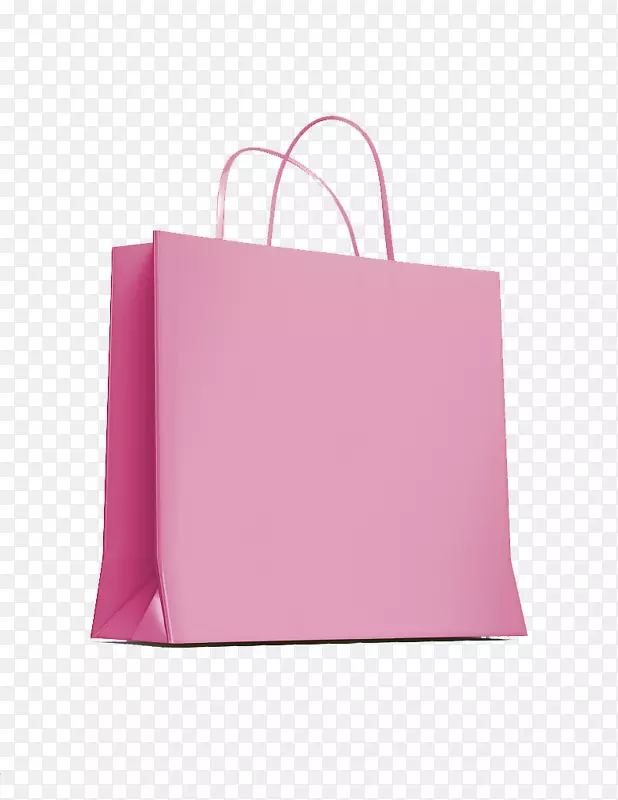 可重复使用的购物袋手提包纸袋粉红色购物袋