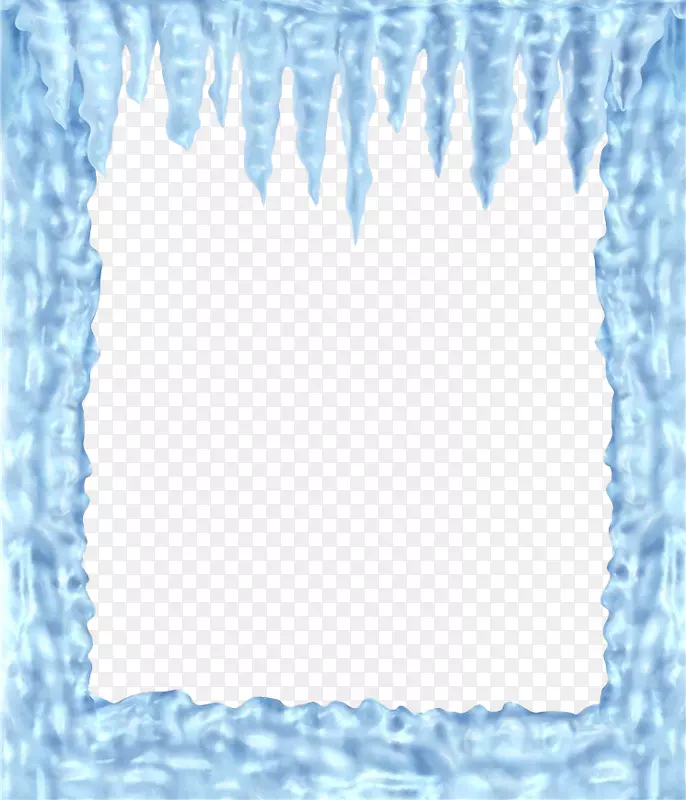 冰柱冻冰画框冷蓝冰柱
