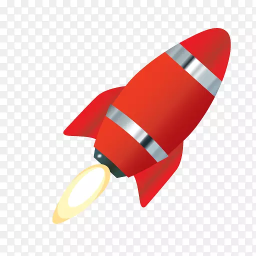 火箭ICO飞船图标-红色火箭