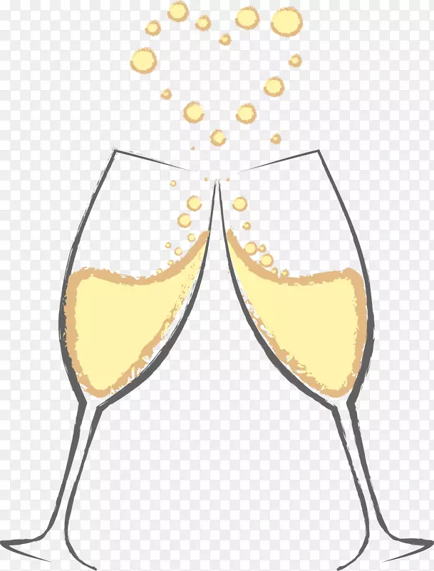香槟杯，起泡葡萄酒，酒杯-盛宴上的香槟酒杯