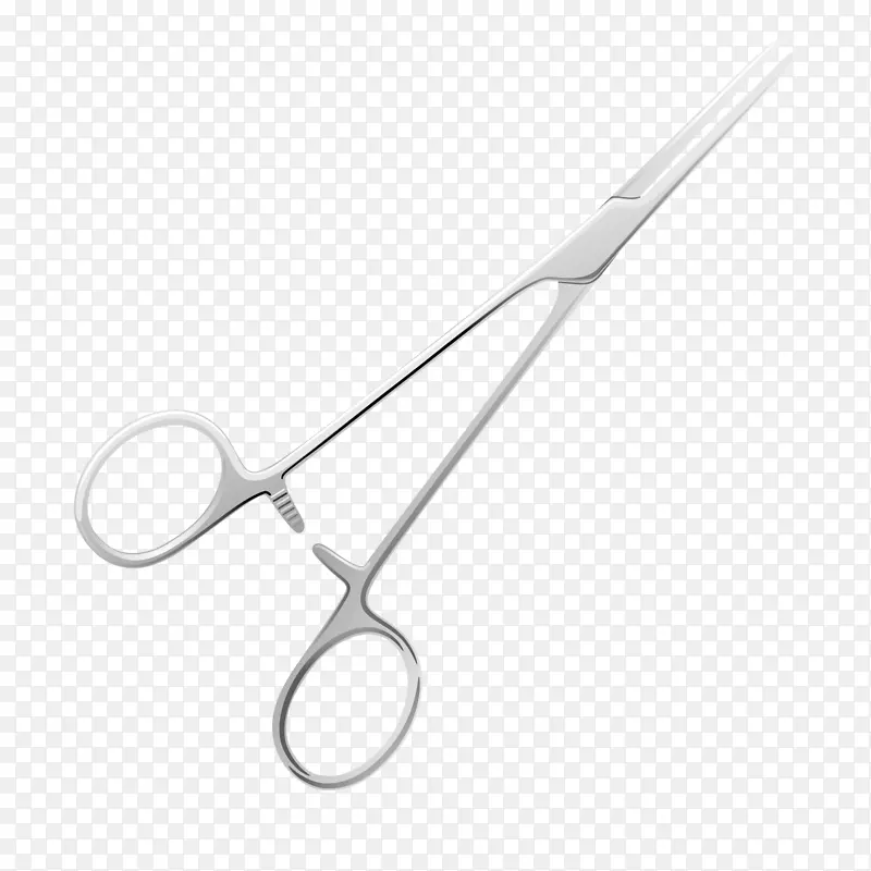 汤匙黑白图案-医用剪刀