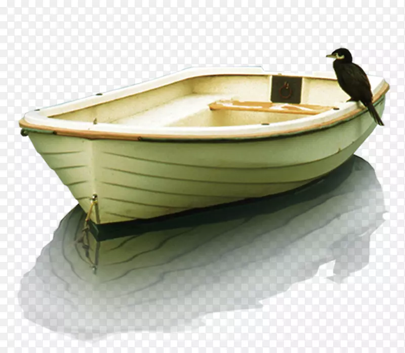 船下载-渡轮，白色船，木船，鸟类