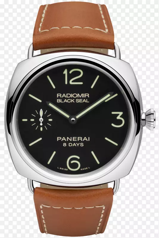 Panerai自动手表运动备用指示器Panerai手表黑色男性手表