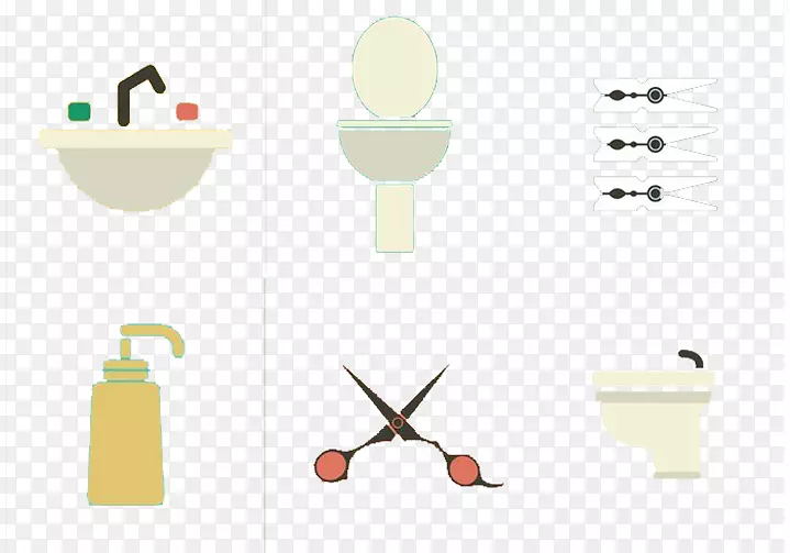 卫生图标-清洗浴室厕所
