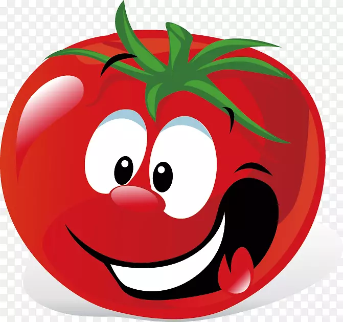 罗马番茄卡通植物白色皇后番茄剪贴画-番茄